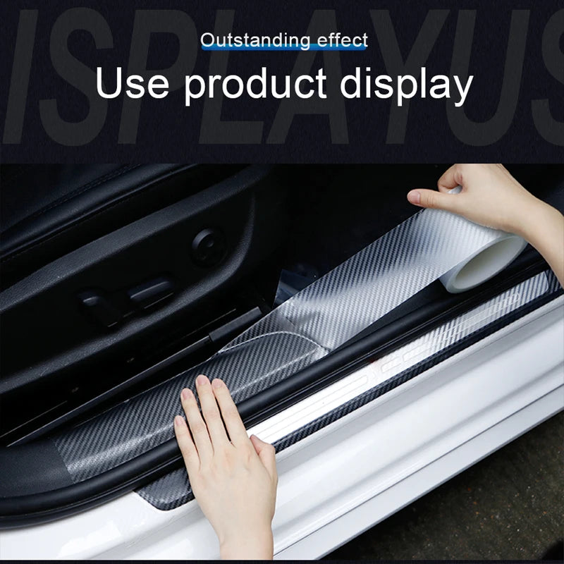 For Bumper Trunk Household Ca Seametal Carbon Fiber Sticker Door