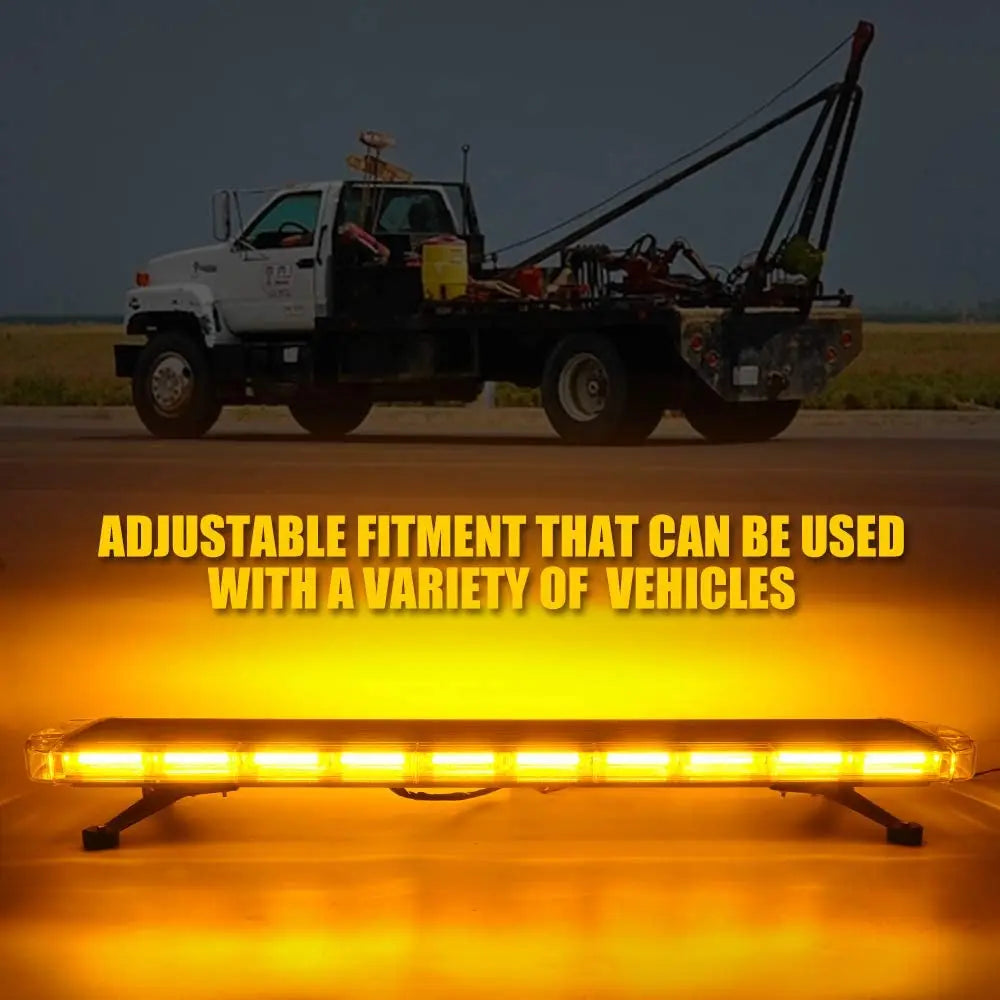 Inch Cob Amber Rooftop Emergency Strobe Bar W Adjustable