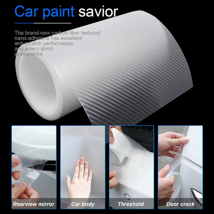 For Bumper Trunk Household Transparent Carbon Fiber Sticker Door