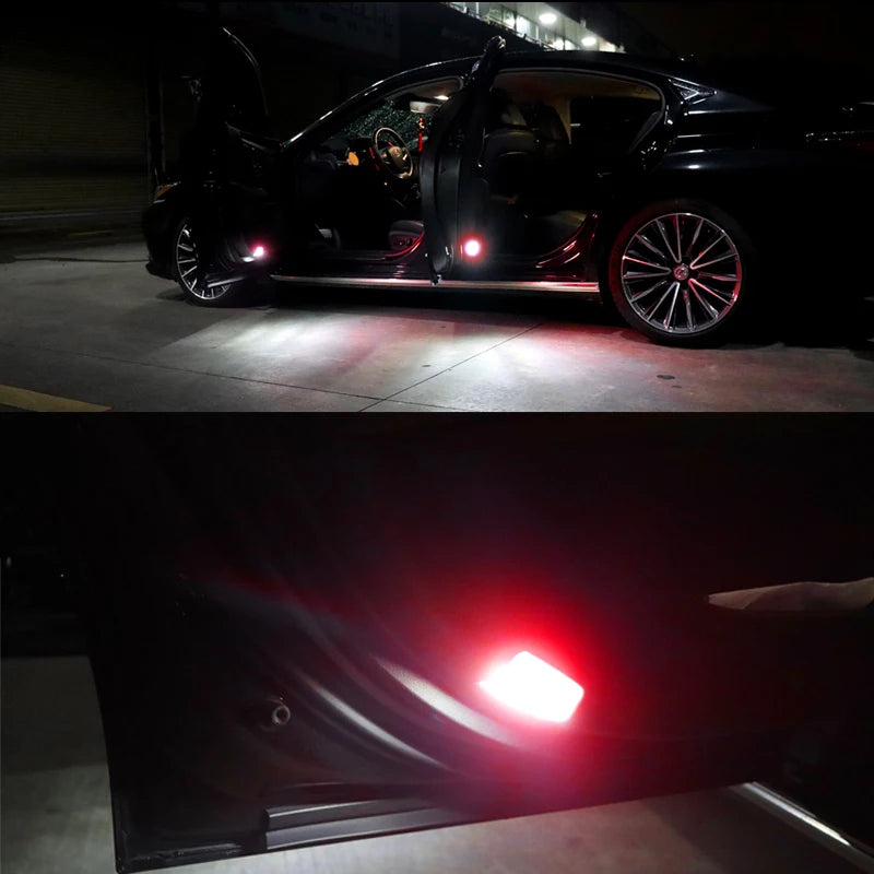 For Lexus Is Es Ls Rx 2PCS white+red Side Door Courtesy Gx Lx Gs