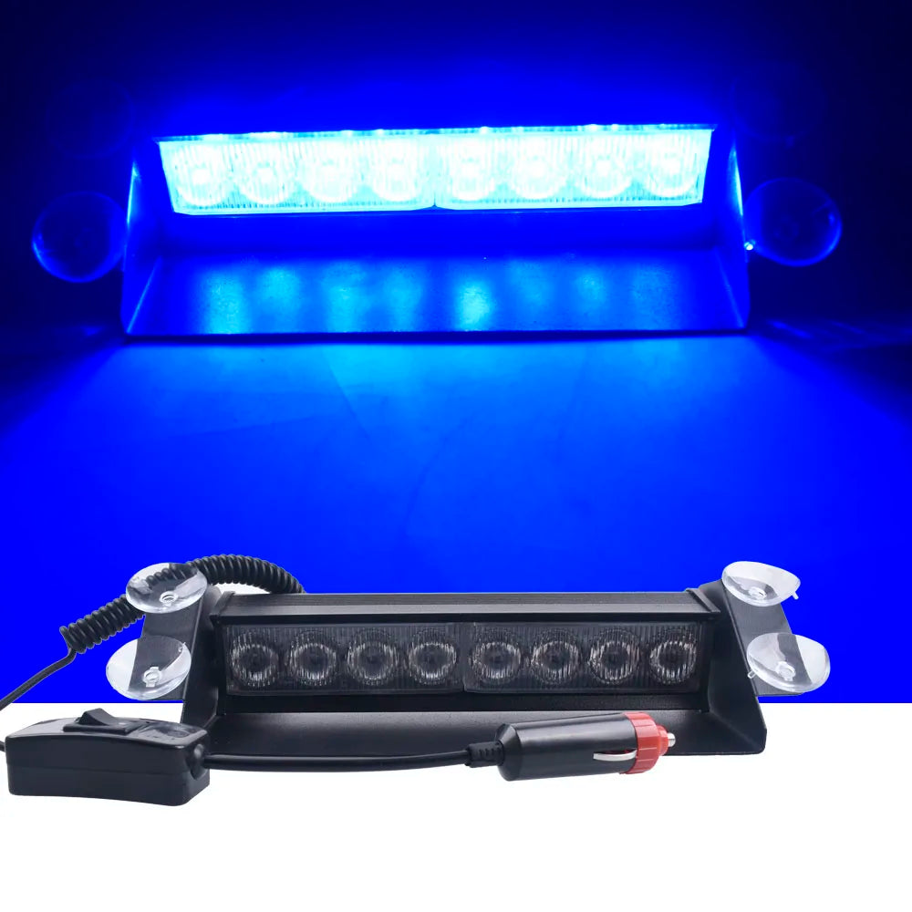 Dc 12V Strobe Blue Dash Emergency Flashing Warning Flash