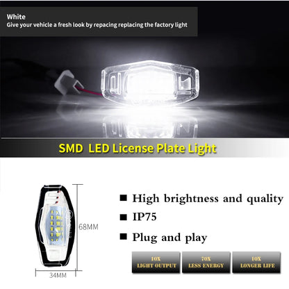 For Acura Mdx Rl Tl Tsx Ijdm Xenon White oem-fit License Plate