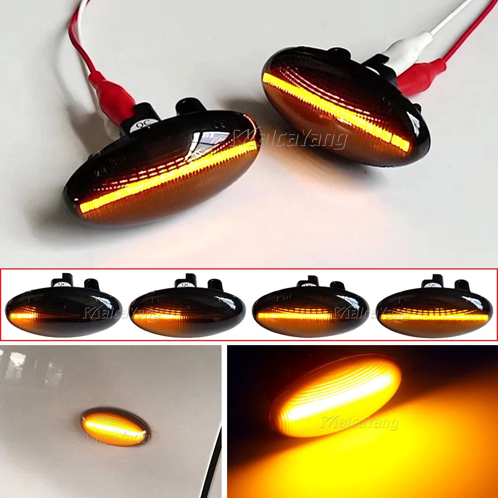 For Peugeot 1007 107 206 307 2X Dynamic Turn Signal Side Marker