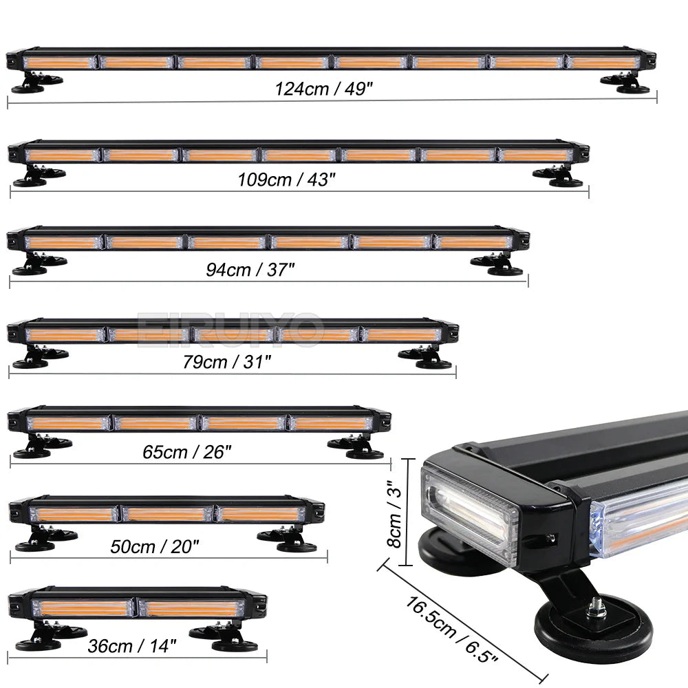 Four Side Cob Strobe Bar Truck Fireman Warning Emergency