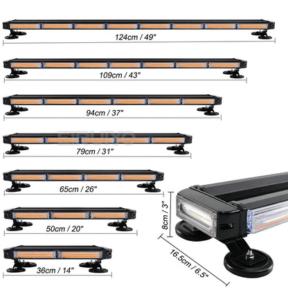 Four Side Cob Strobe Bar Truck Fireman Warning Emergency