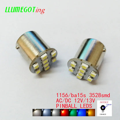 50PCS 1156 ba15s Base 8X smd3528 Various Colour Available