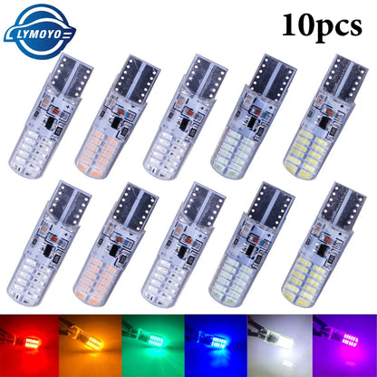10PCS T10 W5W Strobe Flash Silicone Gel 194 168