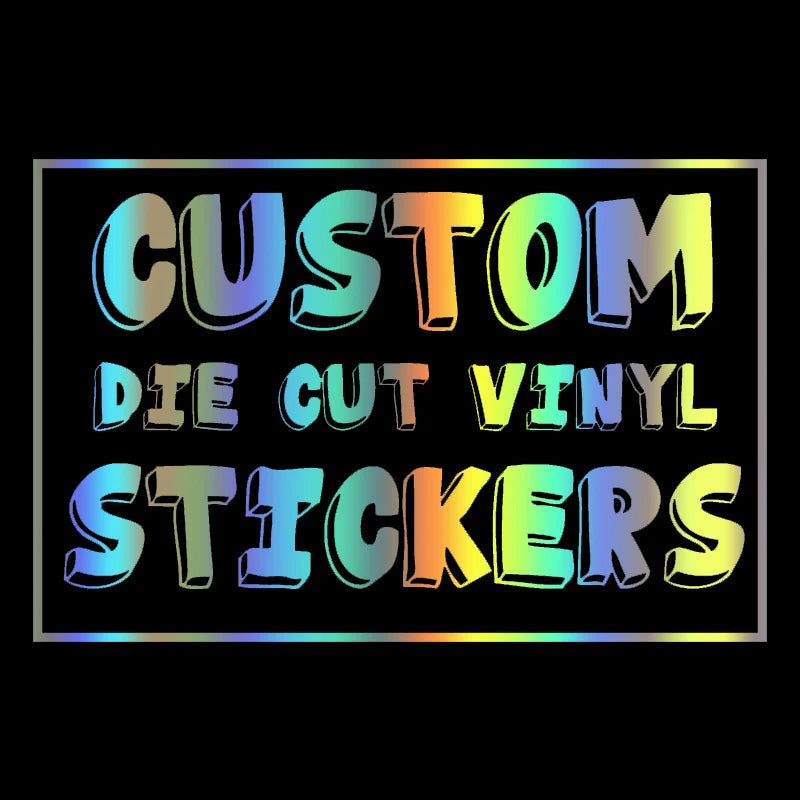 s2-dz Stickers Custom Made Order Vinyl Sticker White Black