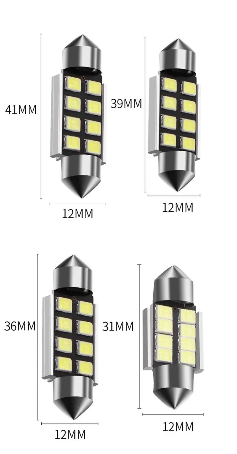 10PCS Festoon 31MM 36MM 39MM 41MM Canbus C5W Error