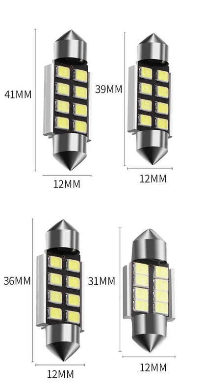 10PCS Festoon 31MM 36MM 39MM 41MM Canbus C5W Error