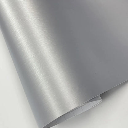 Air Drain Silver Brushed Aluminium Vinyl film-car Wrap Sticker