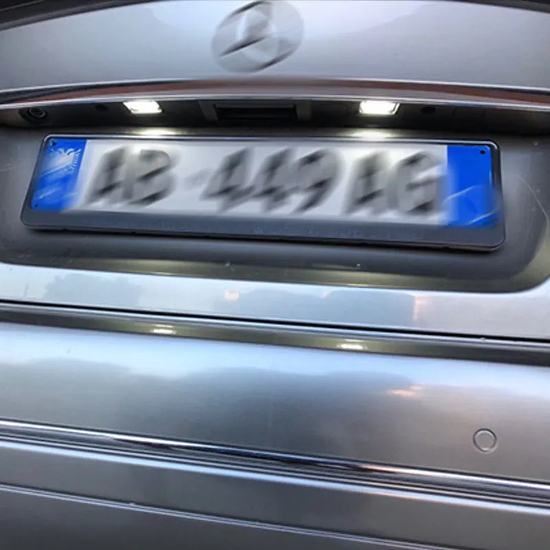 For Mercedes Benz C S E 2PCS Canbus License Plate Number Cl
