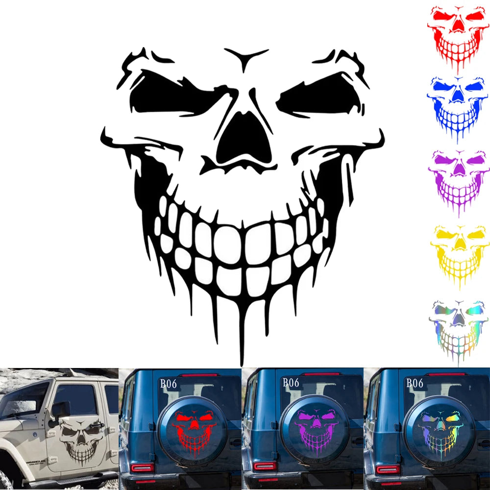 Dsycar 1PCS Large Size 59x53cm Skull Head Stickers Decals