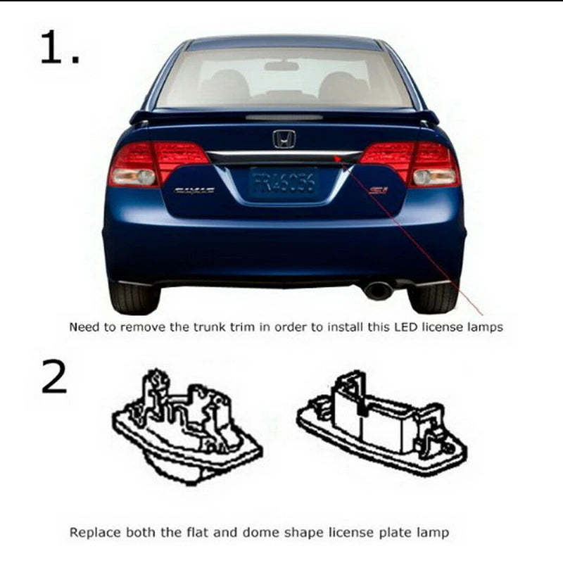 For Acura Mdx Rl Tl Tsx Ijdm Xenon White oem-fit License Plate