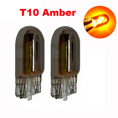 1PCS Amber T10 W5W 501 194 Silver Chrome Signal