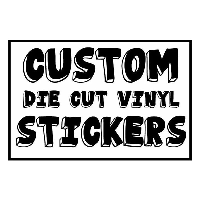 s2-dz Stickers Custom Made Order Vinyl Sticker White Black