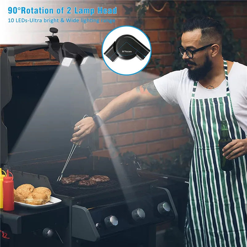 For Bbq Super-Bright Flexible Portable Rotatable Double Head