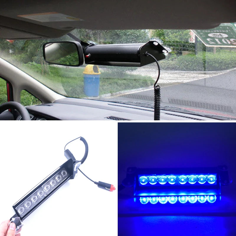 Dc 12V Strobe Blue Dash Emergency Flashing Warning Flash