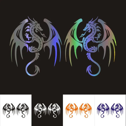 17CM Customized Body Sticker Cute Dragon 3D Decals Reflective