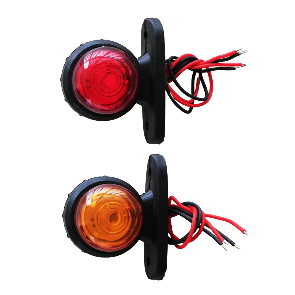 For Trailer Tractor Clearance Light Red 2PCS Position Truck Rear
