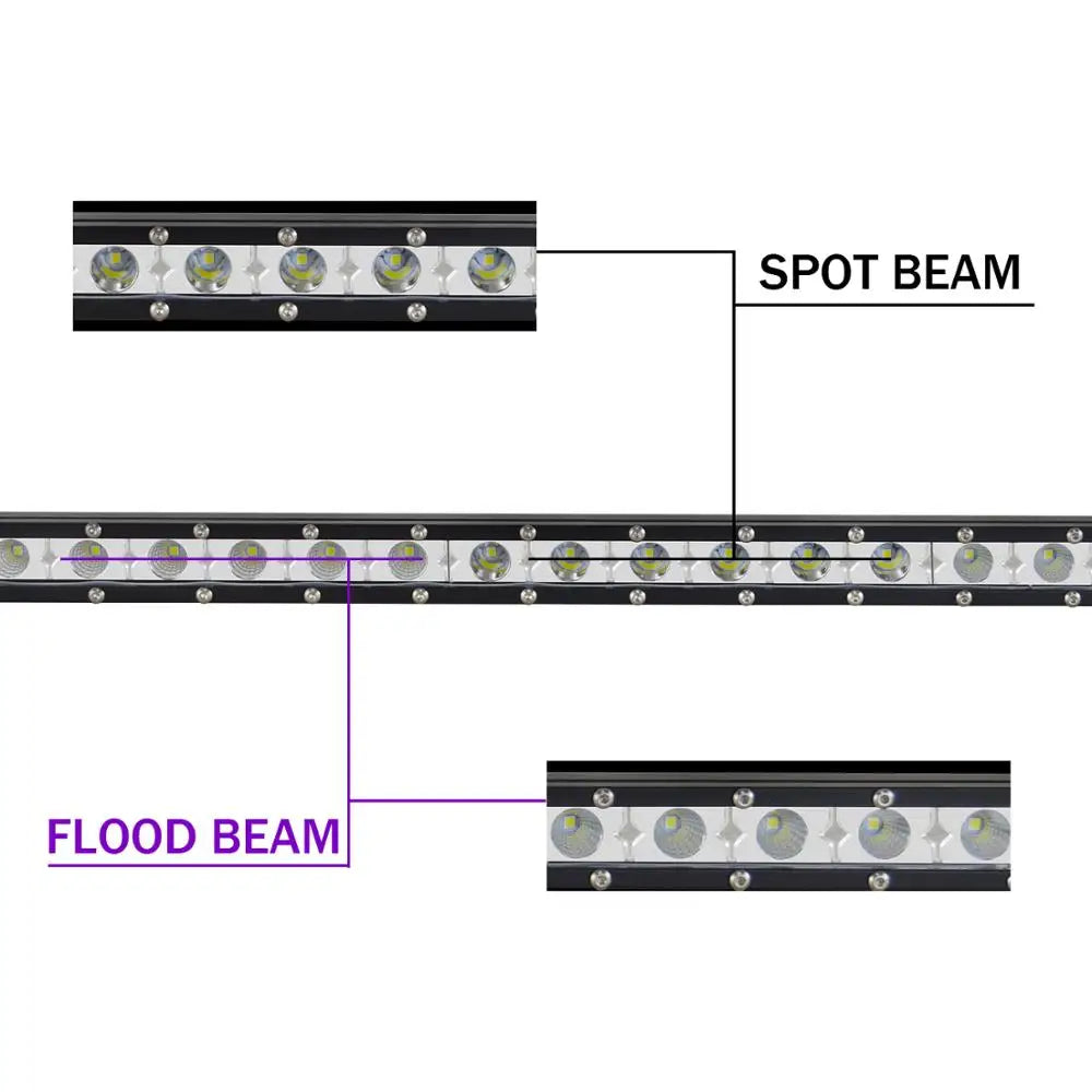 For Jeep Offroad Single Row Slim Bar SUV Pickup 4X4 Truck