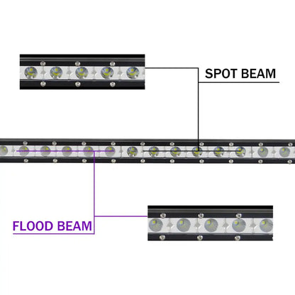 For Jeep Offroad Single Row Slim Bar SUV Pickup 4X4 Truck
