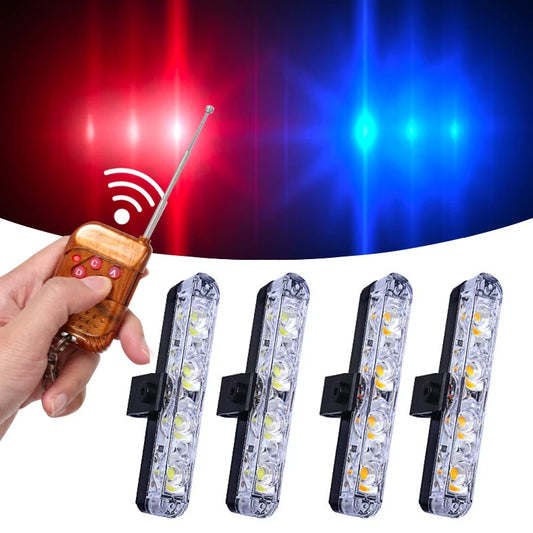 Grill Strobe Red Blue Emergency Remote Wireless Control Flash