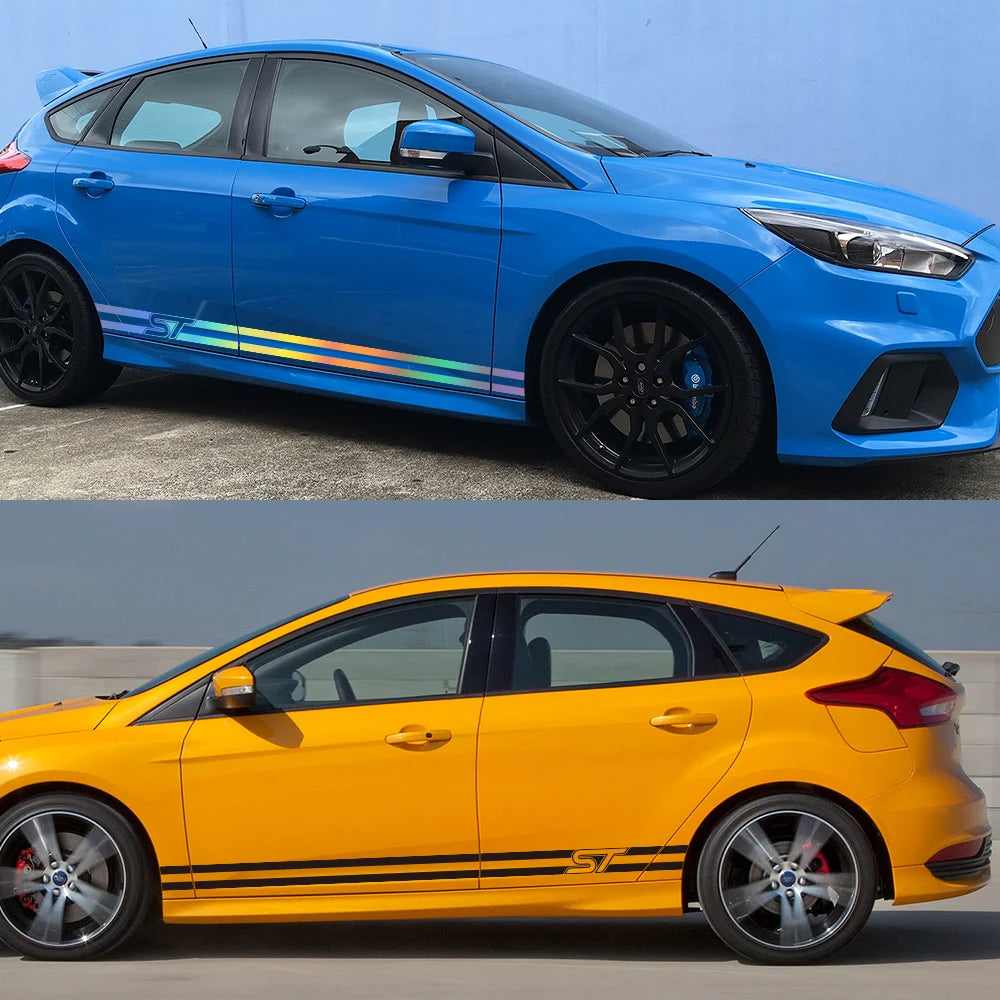 For Ford Focus St 2PCS Side Stripe Sticker Stylish Graphics