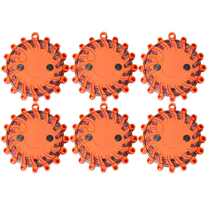 Pack Rechargeable Red Disc Warning Beacon Emergency Road Flares