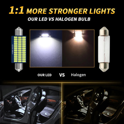 For Interior Lamps License Plate Lighting 2PCS Canbus Festoon