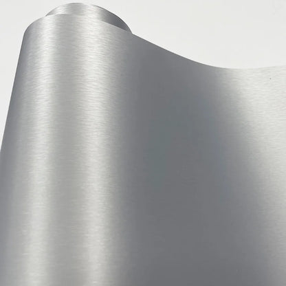 Air Drain Silver Brushed Aluminium Vinyl film-car Wrap Sticker