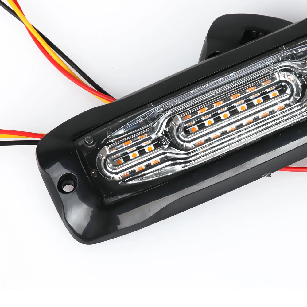Strobe Warning 12LED Grill Flashing Truck Trailer Beacon Side