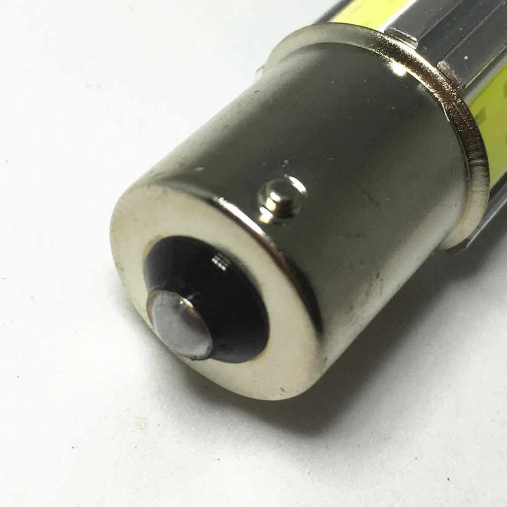 2PCS P21W ba15s 1156 Cob Brake White Red Reverse