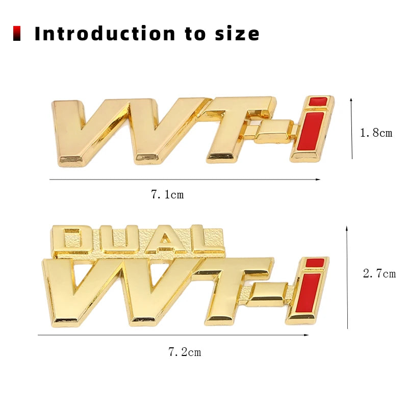 For Toyota Dual VVT-i Vvti Camry Sticker Emblem Badge Decals