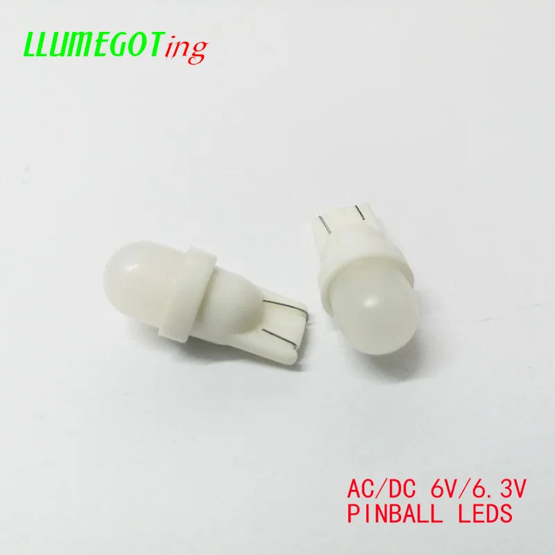 50PCS 194 T10 555 Wedge Milk White Dome 2X