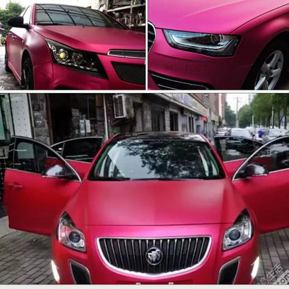 50x152cm Ice Satin Chrome Vinyl Wrap Film Air Metallic