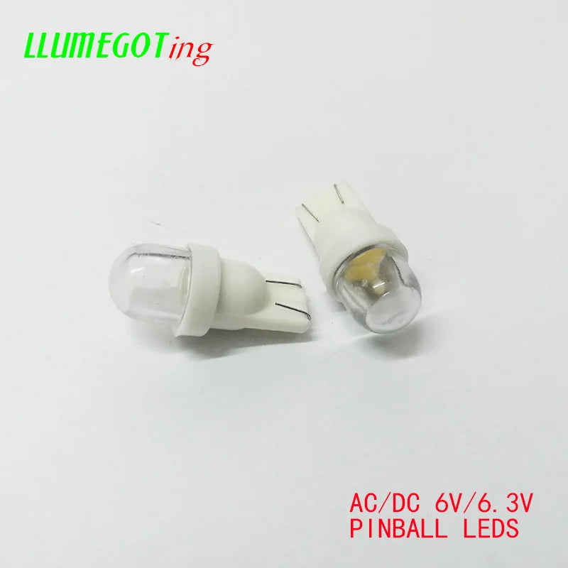 50PCS 194 T10 555 Wedge Round Clear Dome 2X