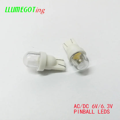50PCS 194 T10 555 Wedge Round Clear Dome 2X