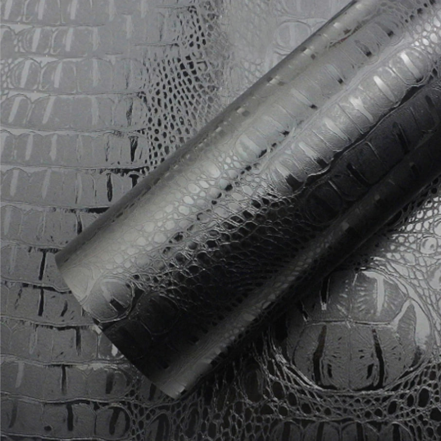 Black Glossy Vinyl Wrap Self Adhesive 2D 3D 5D