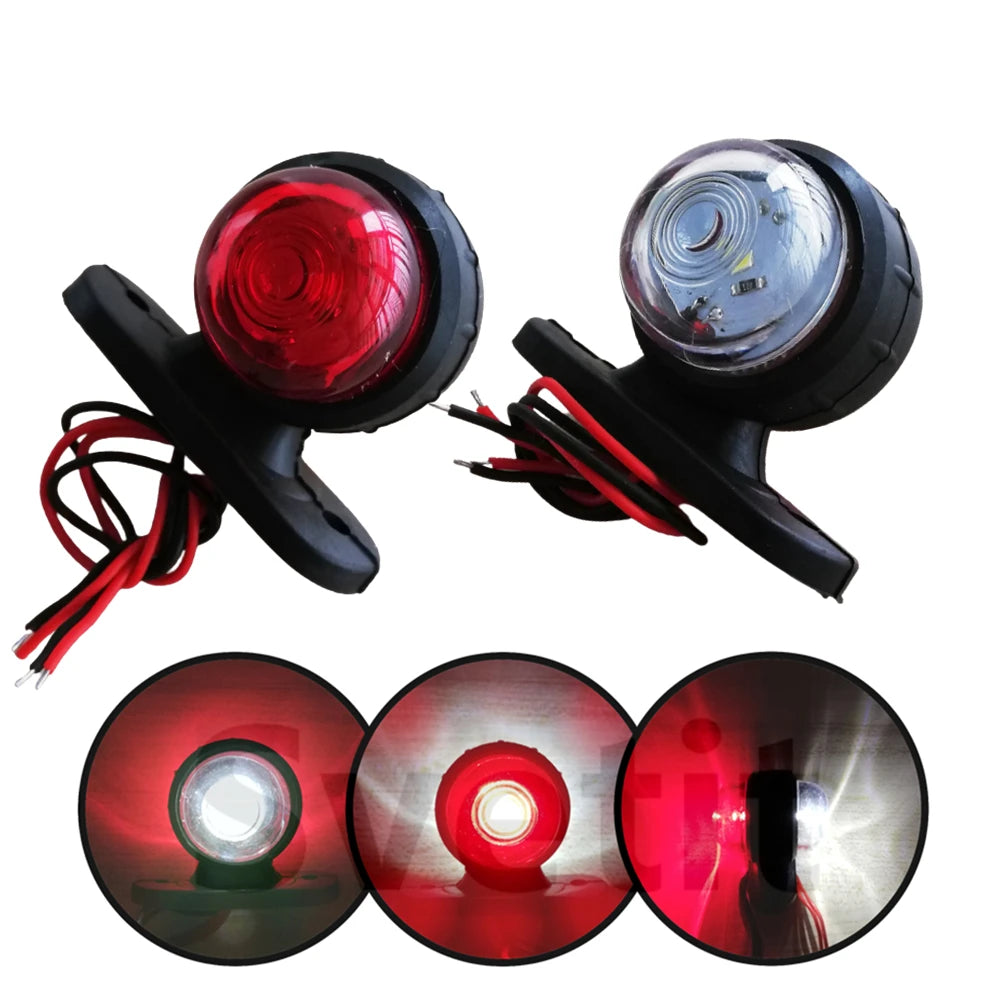 For Trailer Tractor Clearance Light Red 2PCS Position Truck Rear