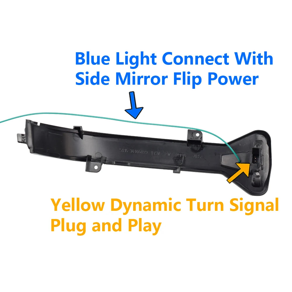 For BMW 3 4 5 6 Lhd Side Rearview Mirror Dynamic Turn Signal