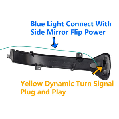 For BMW 3 4 5 6 Lhd Side Rearview Mirror Dynamic Turn Signal