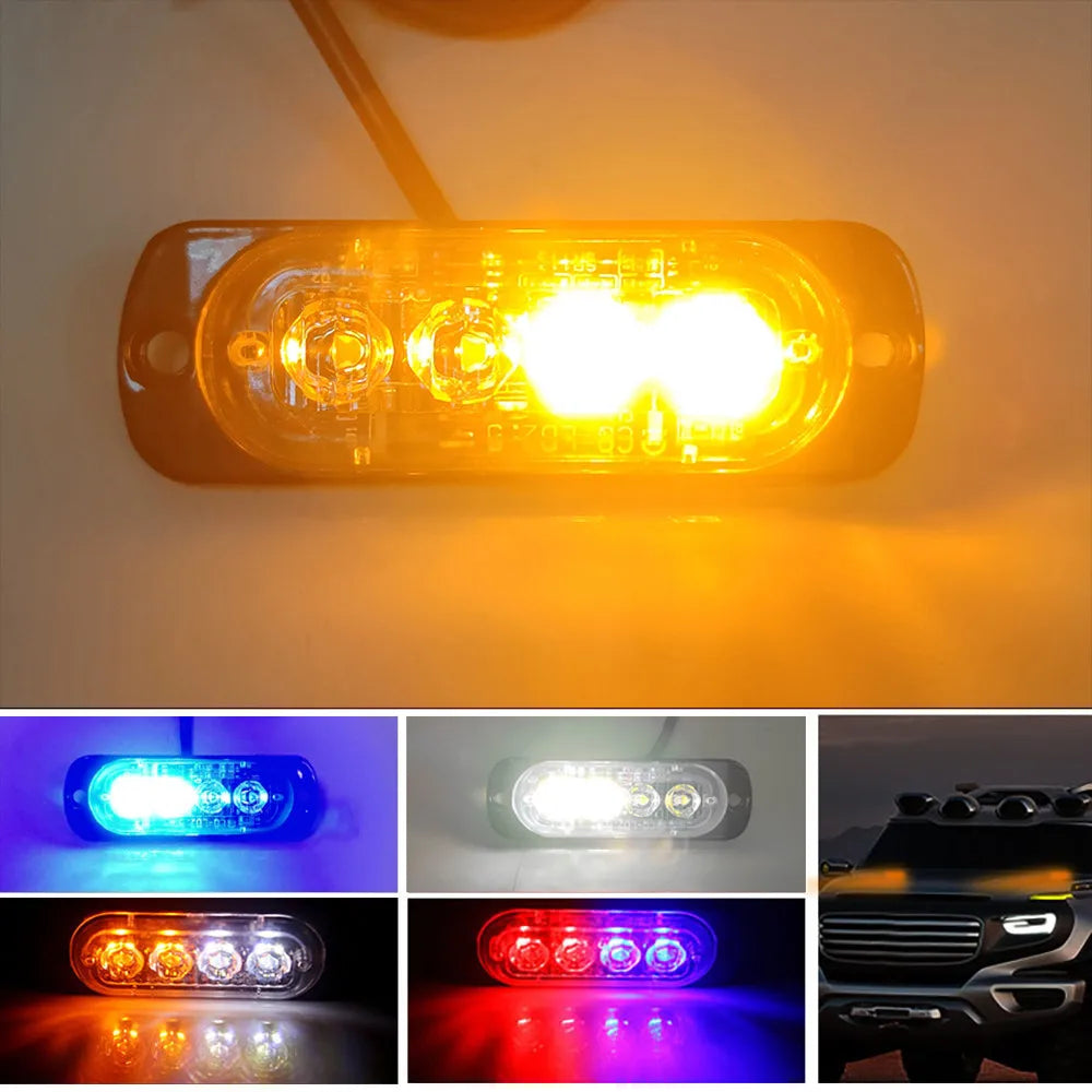 Signal Strobe Side Warning Grille Flashing Lightbar Beacon Amber