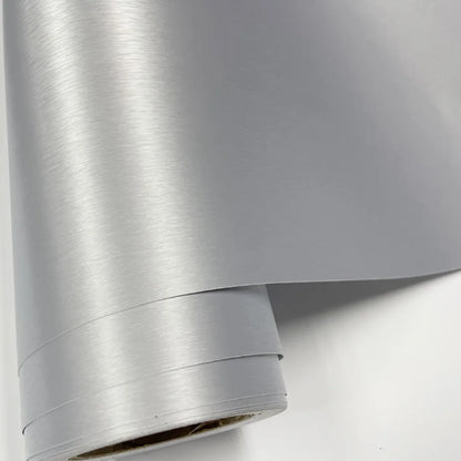 Air Drain Silver Brushed Aluminium Vinyl film-car Wrap Sticker