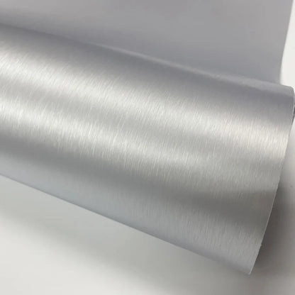 Air Drain Silver Brushed Aluminium Vinyl film-car Wrap Sticker