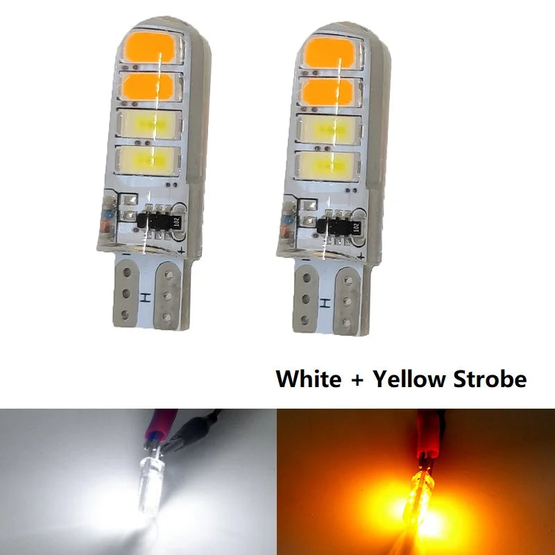 2X T10 W5W 5630 8SMD Strobe Flash 194 168