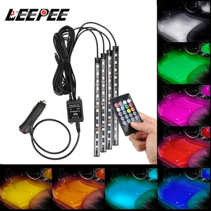 24 48 Strips Ambient Lamps Interior Foot RGB Illumination