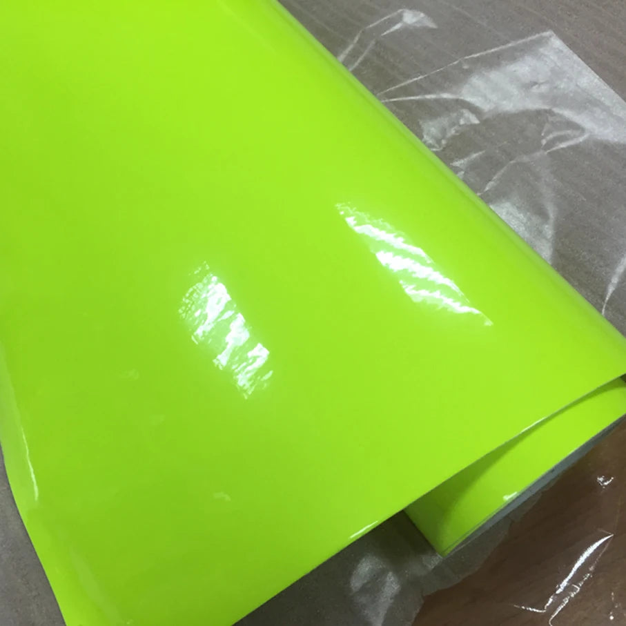 For Vehicle Motorcycle 50CM 5M Premium Gloss Fluorescent Yellow