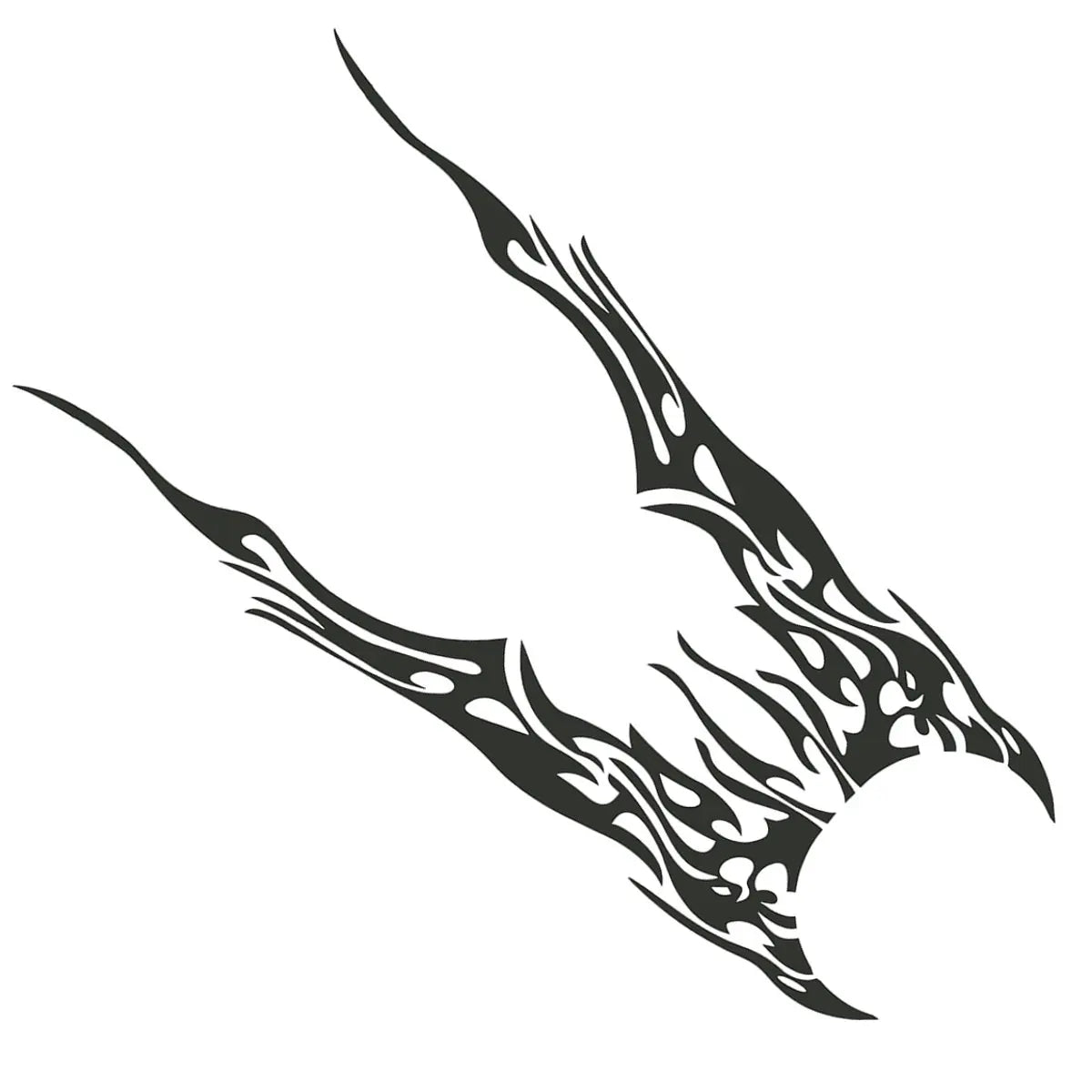 Supplies Double General Motors Side Body Vinyl Sticker Flame