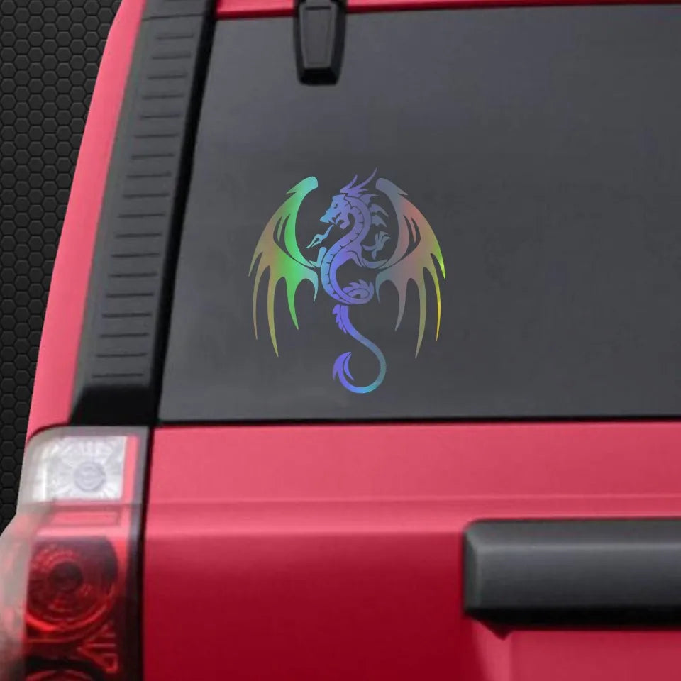 17CM Customized Body Sticker Cute Dragon 3D Decals Reflective